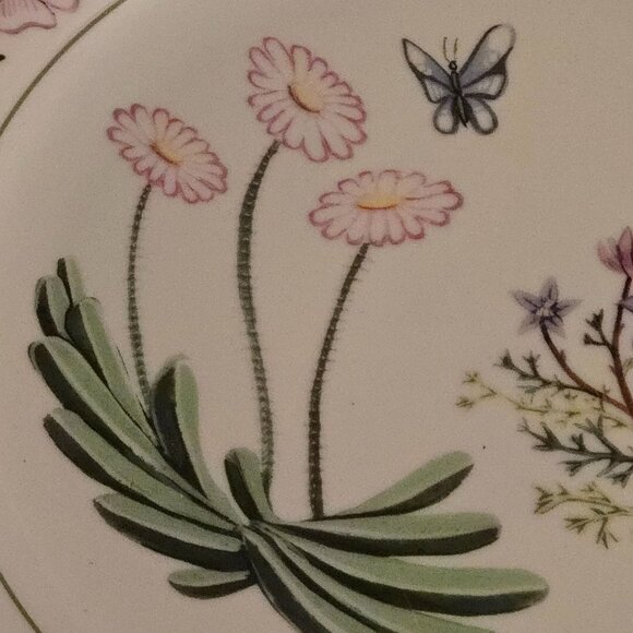 I Godinger & Co Botanical Floral 10.5" Plate Butterfly Dragonfly EUC - Picture 3 of 7